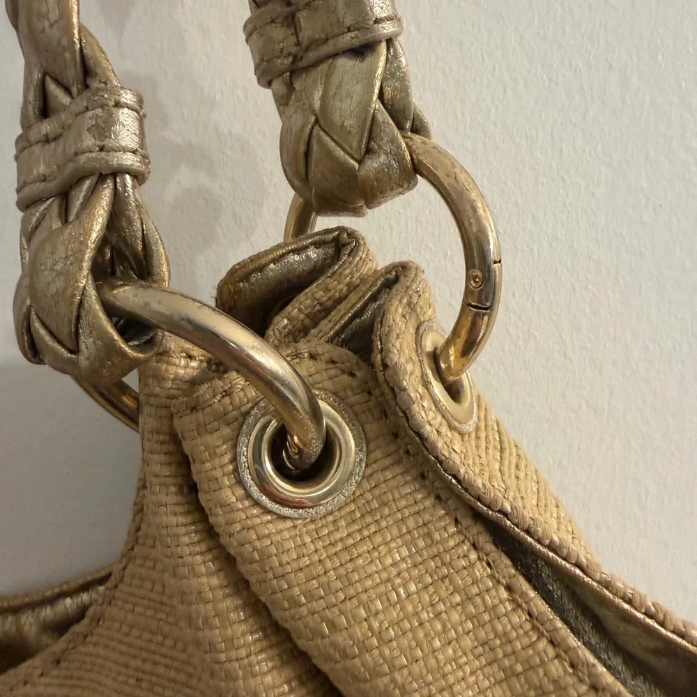 Michael Kors Tan Braided Shoulder Bag